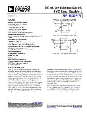ADP170 datasheet cover page