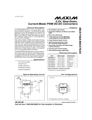MAX748A-MAX763A 数据手册首页