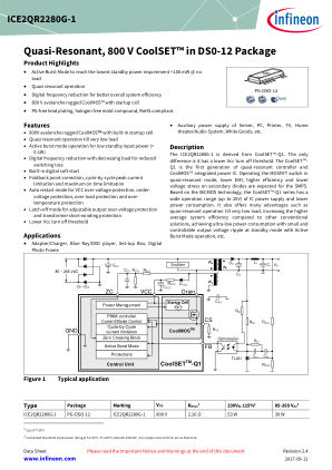 ICE2QR2280G-1 datasheet cover page