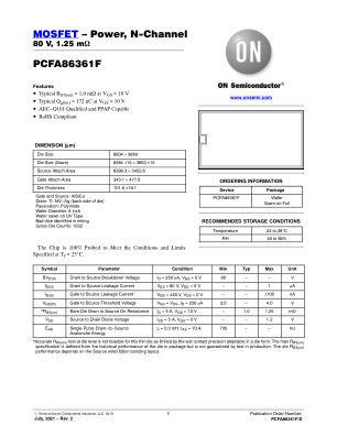 PCFA86361F 数据手册首页