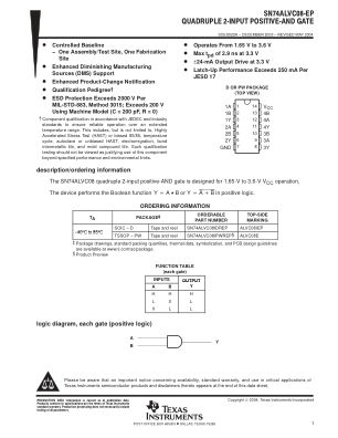 SN74ALVC08-EP 数据手册首页