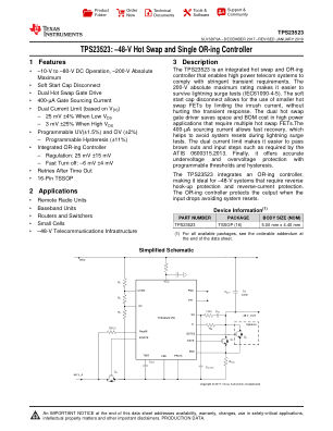 TPS23523 datasheet cover page