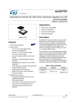 ALED7707 datasheet cover page
