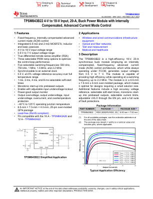 TPSM843B22 datasheet cover page