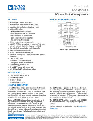 ADBMS6815 datasheet cover page