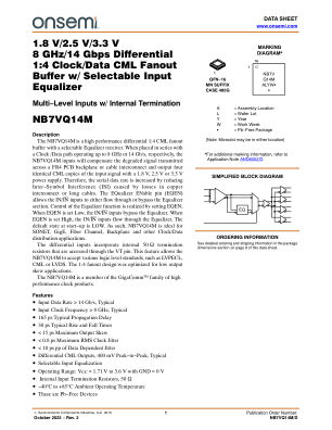 NB7VQ14M 数据手册首页