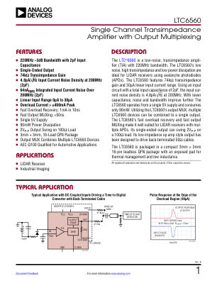 LTC6560 datasheet cover page