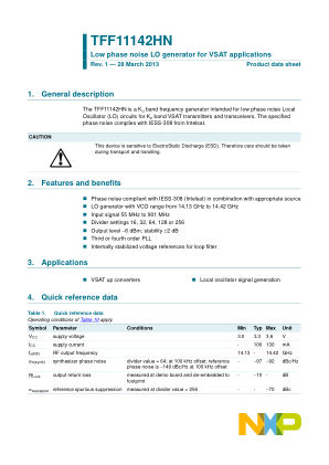 TFF11142HN datasheet cover page