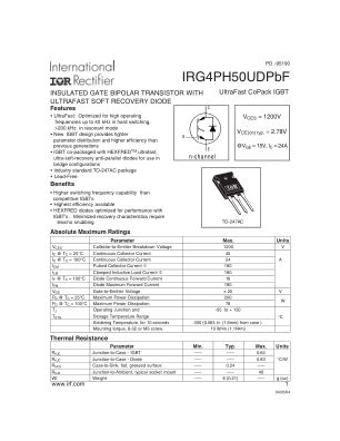 IRG4PH50UD datasheet cover page