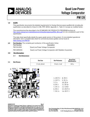 PM139S datasheet cover page