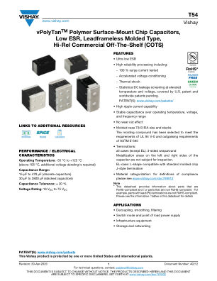 T54 datasheet cover page