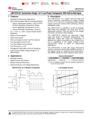 LMV7275-Q1 datasheet cover page
