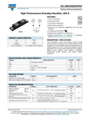 VS-300CNQ045PBF 数据手册首页