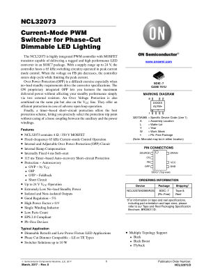NCL32073 datasheet cover page