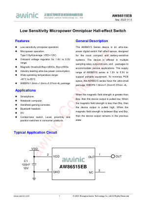 AW86515EB datasheet cover page