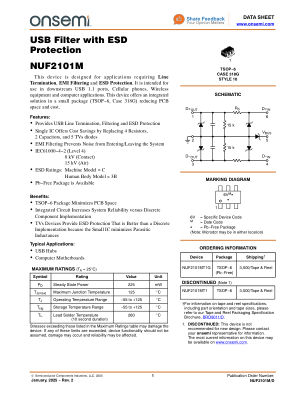 NUF2101M 数据手册首页