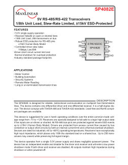 SP4082E 数据手册首页