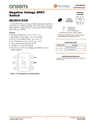 NLHV4157N 数据手册首页