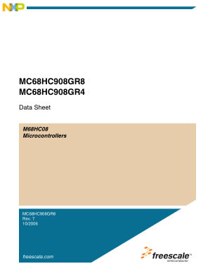 MC68HC908GR8 datasheet cover page