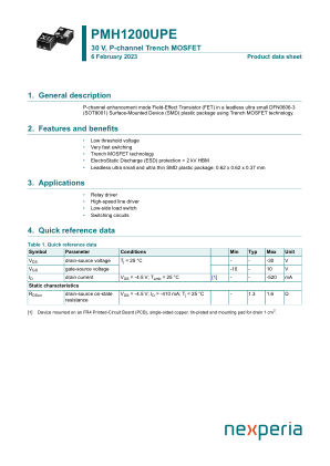 PMH1200UPEH 数据手册首页