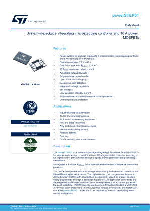 POWERSTEP01 datasheet cover page