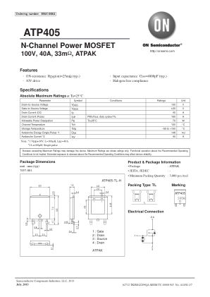 ATP405 数据手册首页