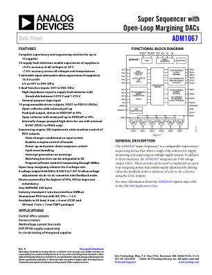 ADM1067 数据手册首页