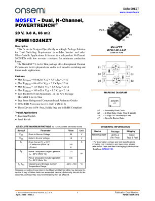 FDME1024NZT 数据手册首页