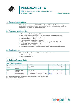 PESD2CAN24T-QR datasheet cover page