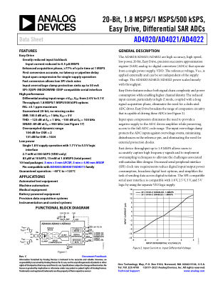 AD4020-4021-4022 数据手册首页