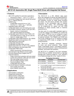 MC121-Q1 datasheet cover page
