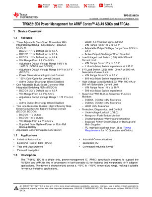 TPS65218D0 数据手册首页