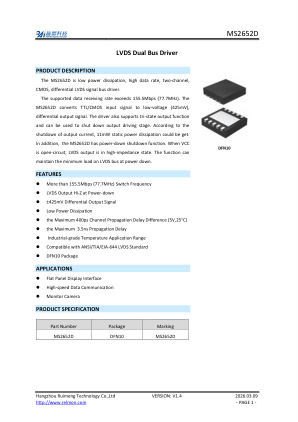 MS2652D datasheet cover page