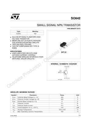 SO642 数据手册首页