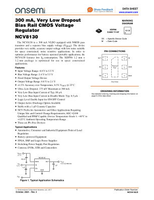 NCV8130 datasheet cover page