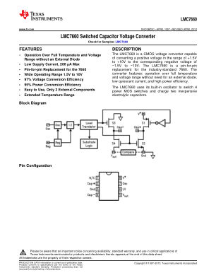 LMC7660 数据手册首页