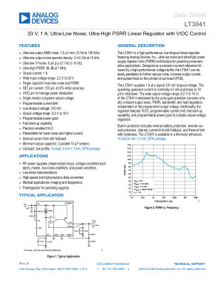 LT3041 datasheet cover page
