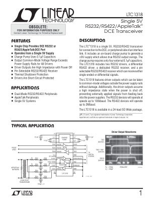 LTC1318 datasheet cover page