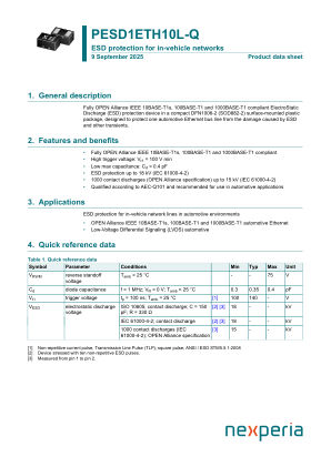 PESD1ETH10L-QYL datasheet cover page