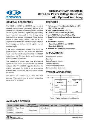 SGM814 datasheet cover page