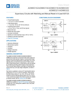 ADM8316 datasheet cover page