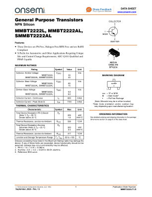 MMBT2222LT1 数据手册首页
