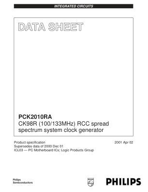 PCK2010RA datasheet cover page