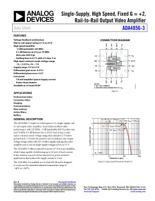 ADA4856-3 datasheet cover page