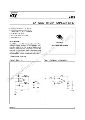 L165 datasheet cover page