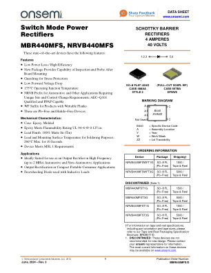 MBR440MFS 数据手册首页