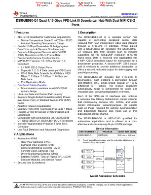 DS90UB960-Q1 datasheet cover page