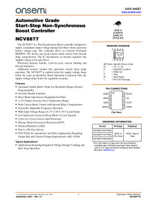 NCV8877 datasheet cover page