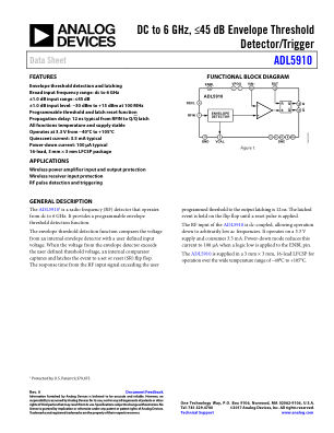 ADL5910 数据手册首页