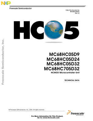 MC68HC05D9 数据手册首页